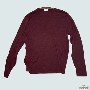Maroon Stitched Crewneck Sweater